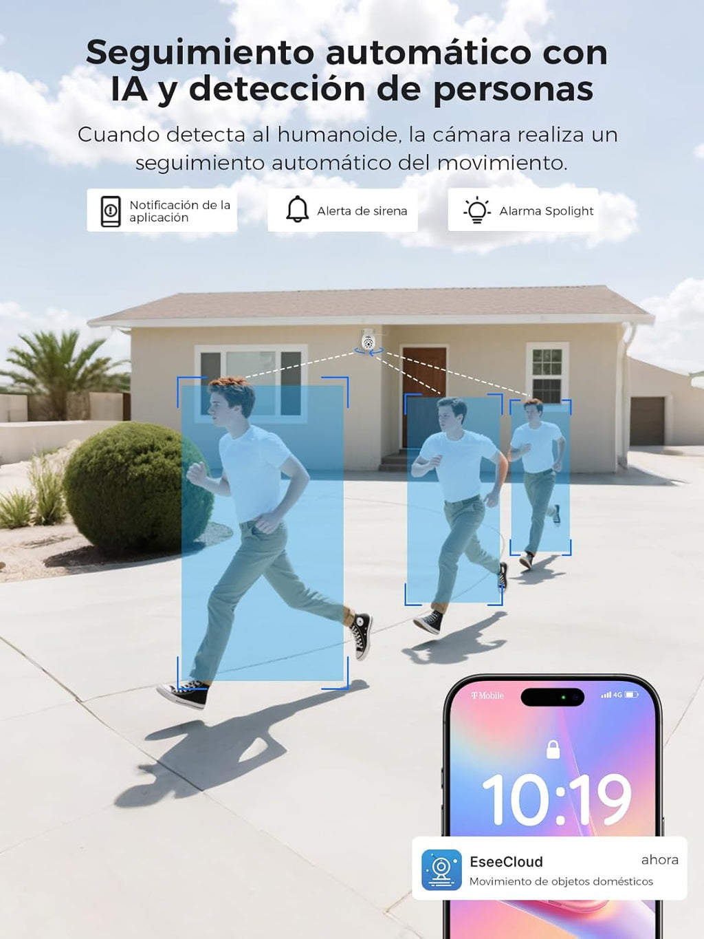 Hiseeu 5MP Wireless PTZ Security Camera System, Indoor Outdoor IP66 Waterproof WiFi Camera, 4K 10CH NVR, 2-Way Audio, Motion Detection Alarm, 24/7 Surveillance, 1TB Hard Drive (Need Plug-in)