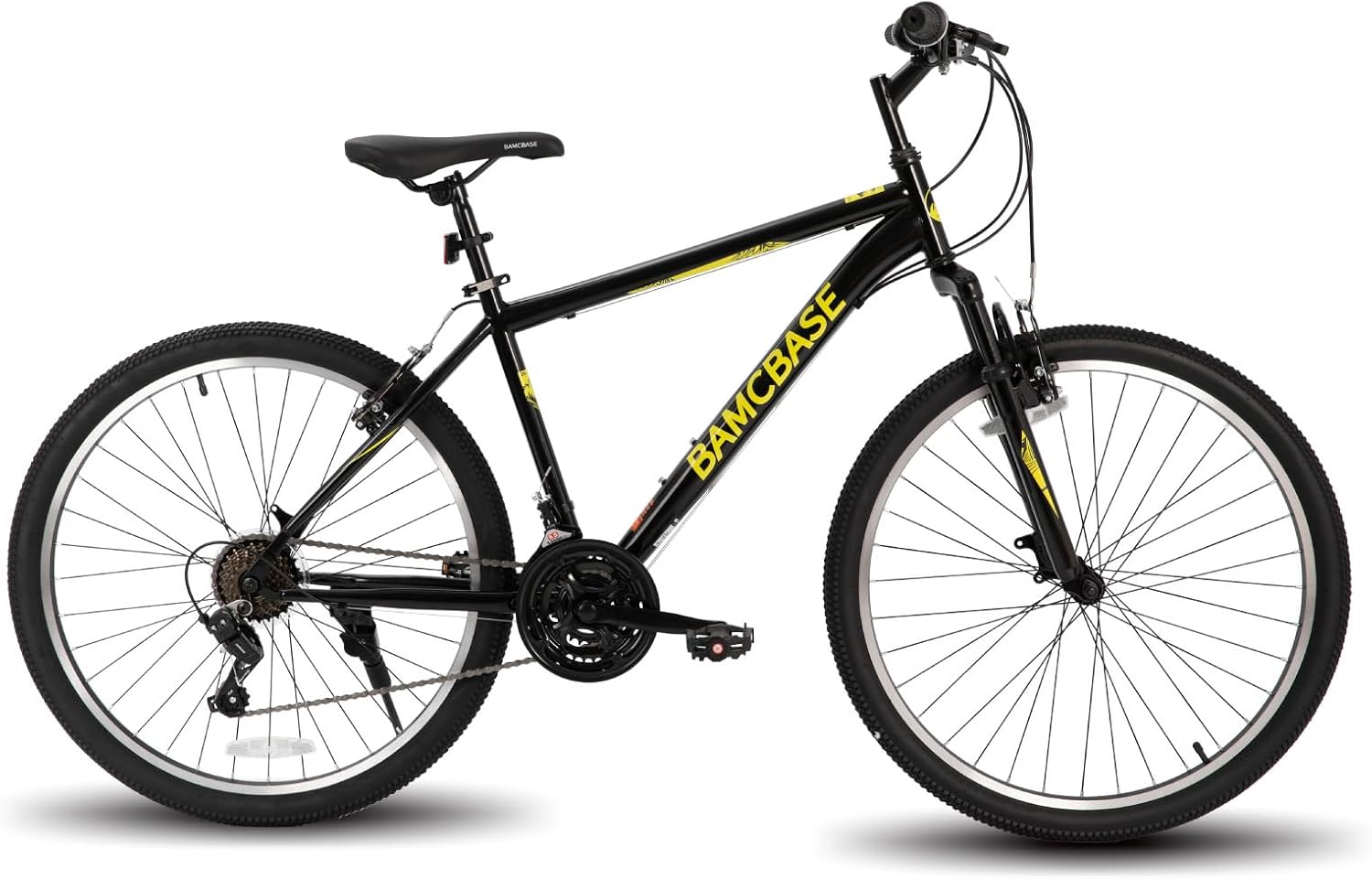 HILAND 26 27.5 29 Inch Mountain Bike, Mens Womens MTB with 21 Speeds, High-Tensile Steel Frame, V Brake, Hardtail Bicycle for Adults