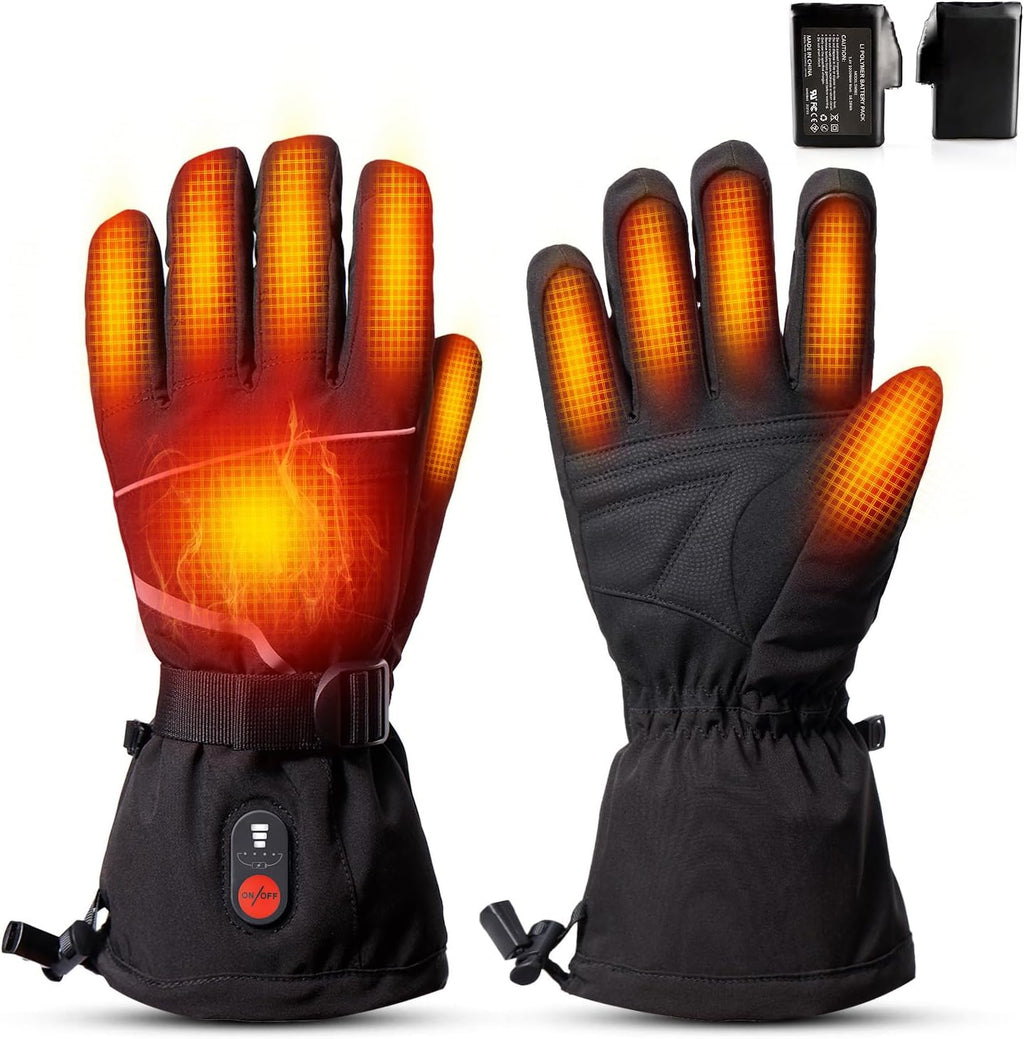 SNOW DEER Heated Motorcycle Gloves for Men Women, Electric Glove Rechargeable Battery Heated Hand for Motorcycle Biking Hunting Arthritis Skiing Working