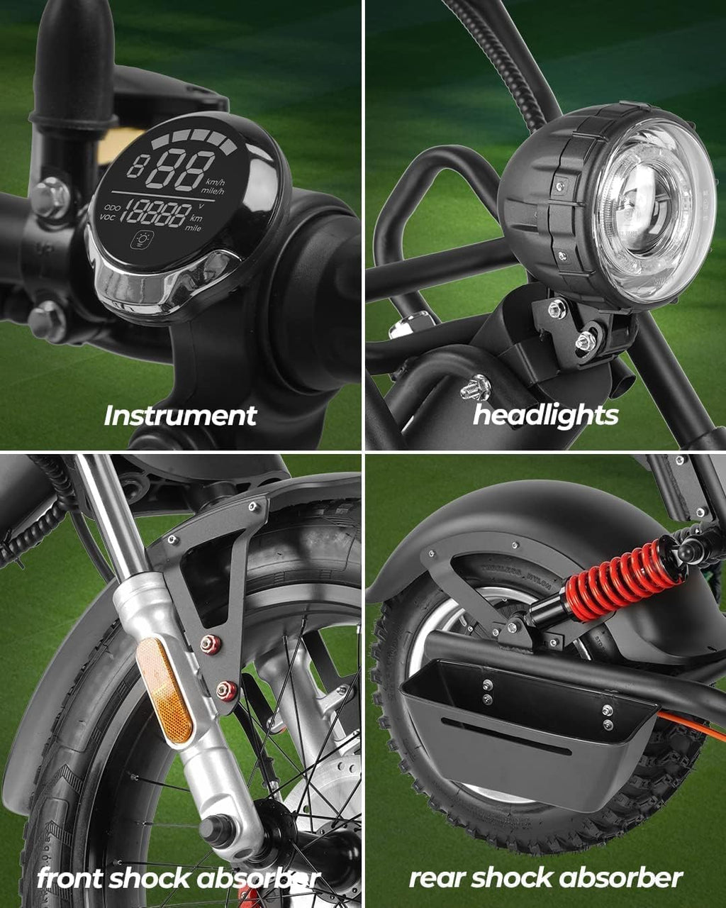 eAhora 2000W M1P/M2 Trike Electric Motorcycle for Adults 60V 30AH/40AH Battery Long Range 55/68Miles Full Suspension 3 Wheels Electric Motorcycle Dual Hydraulic Brake Mopeds