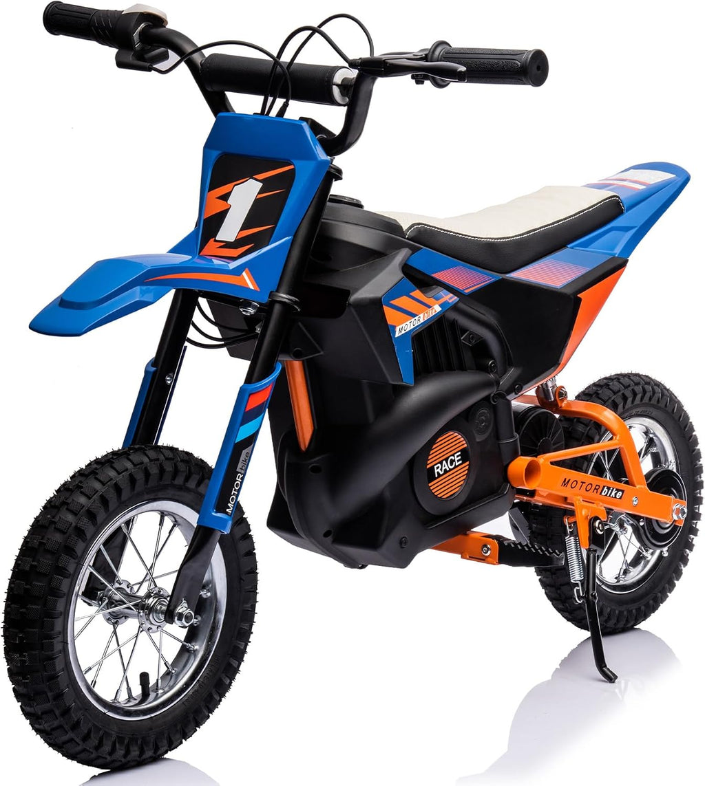 JoyWheel 24V 7Ah Electric Dirt Bike, 250W Electric Motorcycle for Kids, 14MPH Off-Road Motorcycle with Anti-Slip Tires (Blue)