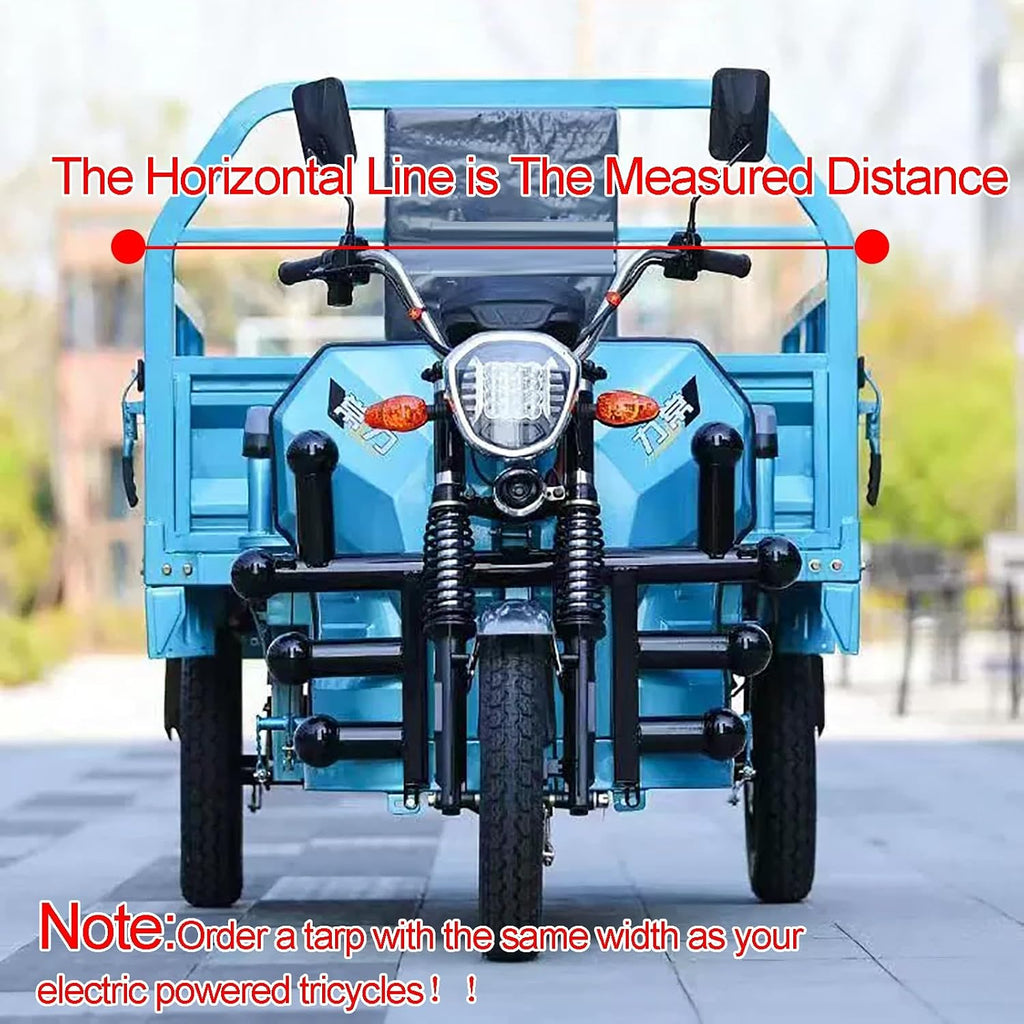 Adult Tricycle Cover,Ideal for Heavy Duty Electric Tricycle,Motorcycles or SANBENGZI Outdoor Riding, 3-Wheel Bike Riding from Rain,Dust,and Sun ( Color : Blue , Size : 85cm/33.5in )
