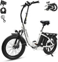 Wildeway Folding Electric Bike for Adults with 32Ah Battery Long Range 750W Motor 28MPH, 20'x 3.0'Fat Tire Foldable EBike, Urban City Commuter Men Women Bicycle 7 Speed Gear