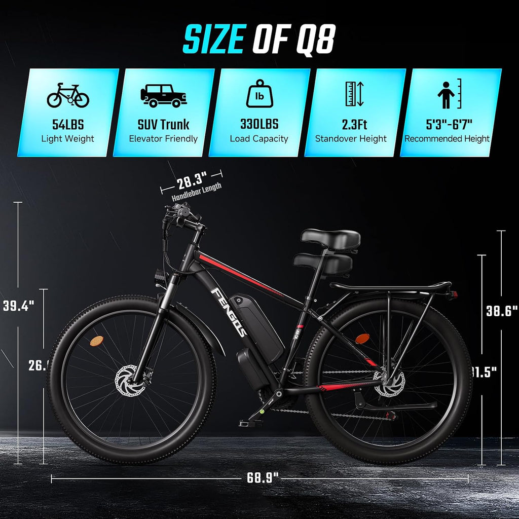 2000W Ebike for Adults, 80 Mile 35MPH Electric Mountain Bike, 48V 840WH Aluminum Electric Bicycle, 21-Speed Gears E Bike, Dual Disc Brakes with Brake Taillight, 27.5' Tire, Front Dual Suspension