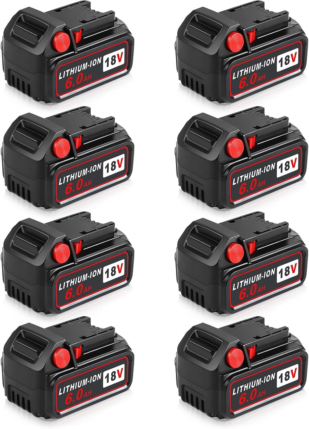 Aoasur 8-Pack 6.0Ah Replacement Battery Compatible with Milwaukee M -18 18v 6000mAh