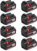 Aoasur 8-Pack 6.0Ah Replacement Battery Compatible with Milwaukee M -18 18v 6000mAh