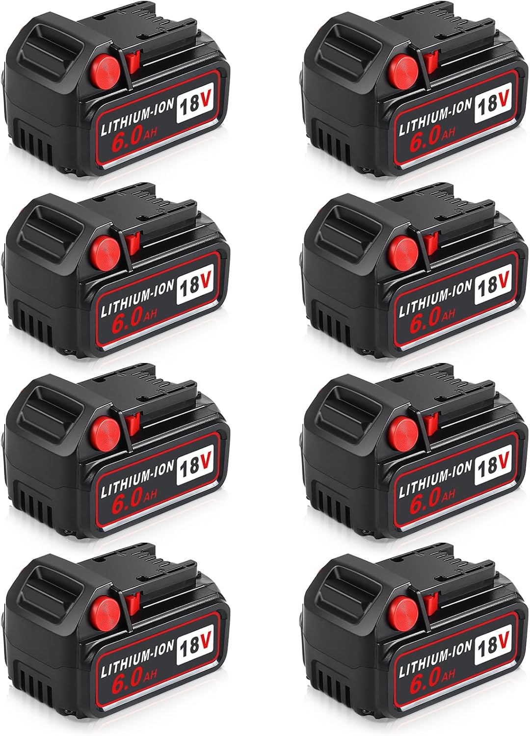 Aoasur 8-Pack 6.0Ah Replacement Battery Compatible with Milwaukee M -18 18v 6000mAh