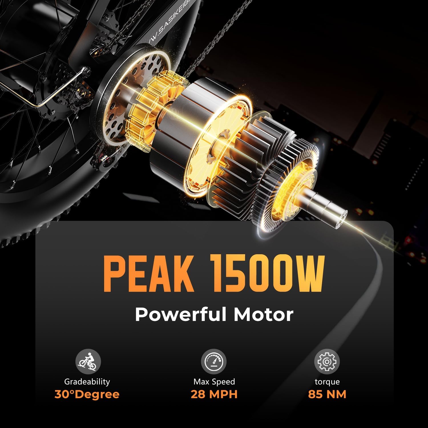 EUY Electric Bike for Adults, 1500W Peak Motor Ebike, 48V20Ah, 20'' x 4.0'' Fat Tire Electric Mountain Bike, Commute E Bike with 70 Miles, 7 Speed and Dual Suspension Electric Bicycle
