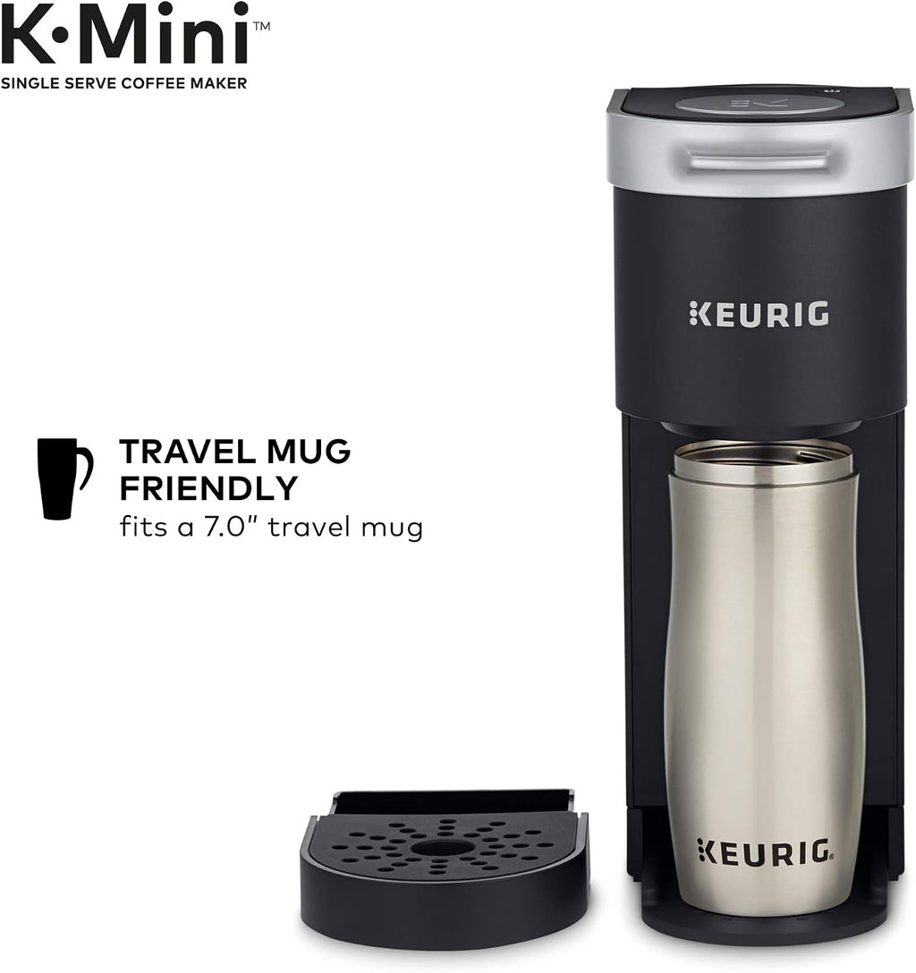 Keurig K-Mini Coffee Maker, Single Serve K-Cup Pod Coffee Brewer, 6 to 12 Oz. Brew Sizes, Black (Renewed)