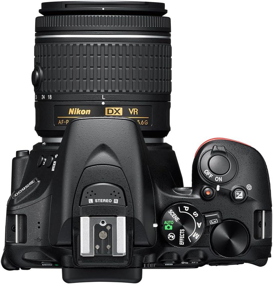 Nikon D5600 24.2MP DX-Format Digital SLR Camera with AF-P 18-55mm f/3.5-5.6G VR Lens Kit Bundle with 32GB Memory Card, Bag, Flash, Filter Kit and Accessories (11 Items)