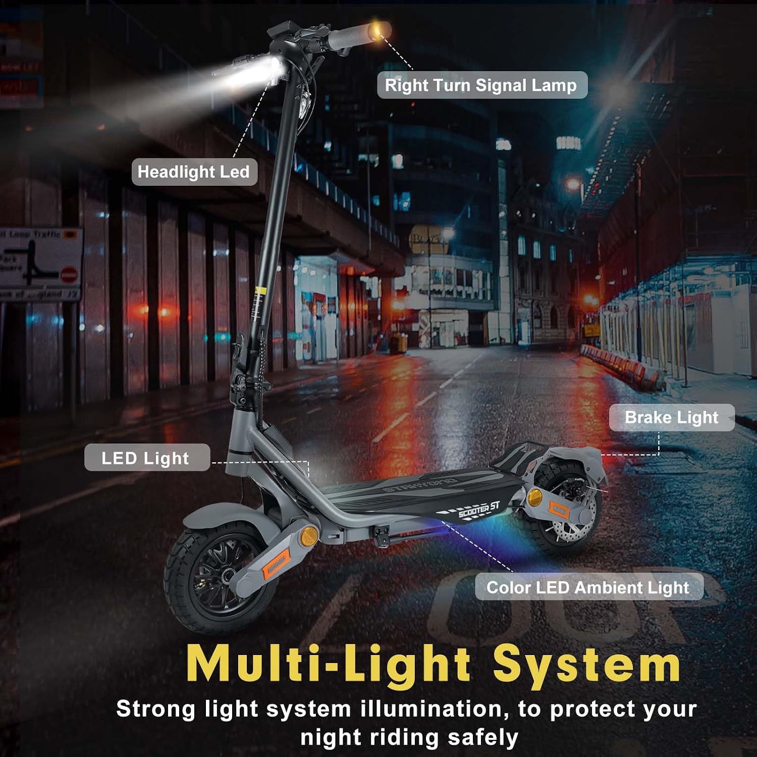 Electric Scooter for Adults, 5600W/1500W/1200W/800W Motor Fast Electric Scooter, 46/40/35 MPH Top Speed, 27Ah/20.8Ah/15.6Ah Battery, 10/11' Off Road Tire Foldable E-Scooter for Commuter Outdoor campus