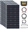 600 Watt 24Volt Solar Panel Kit 6X100W Monocrystalline Module 50A Charge Controller for RV, Boats, Trailer, Camper,Off-Grid System (600W Solar Kit)