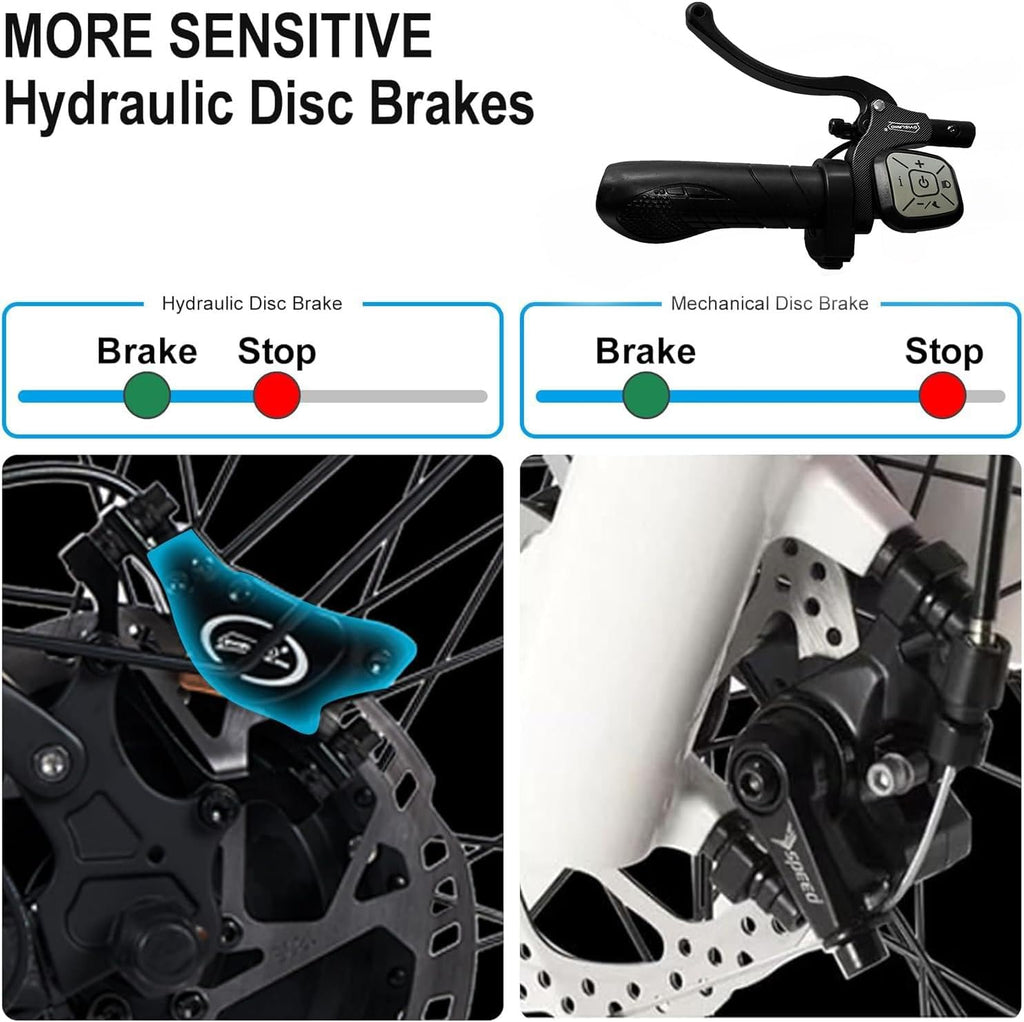 Tuttio-Adria26 6000W/5000W Peak Dual-Motor Ebike for Adults - 52V Fast Ebike, Long-Range Electric Bicycle, Full Suspension, 26 Inch Fat Tire Bike for Off-Road, Mountain, Snow, Hunting, Commuting