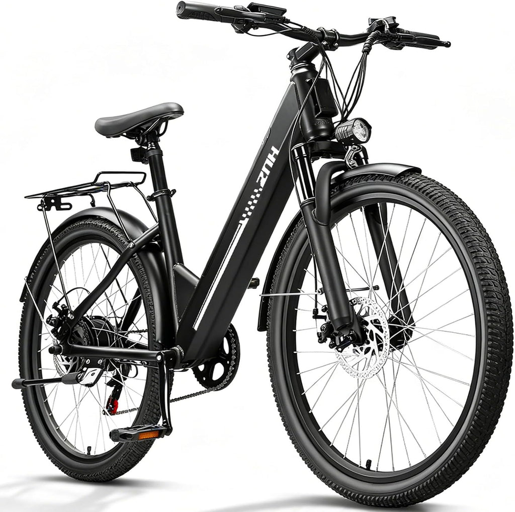 ZNH 750W Electric Bike for Adults, 48V 13Ah Removable Battery, 26' x 1.95' Fat Tire E-Bike, Up to 50 Miles, 7-Speed Shimano, Hydraulic Suspension, LCD Display, UL2849 Certified, TUV