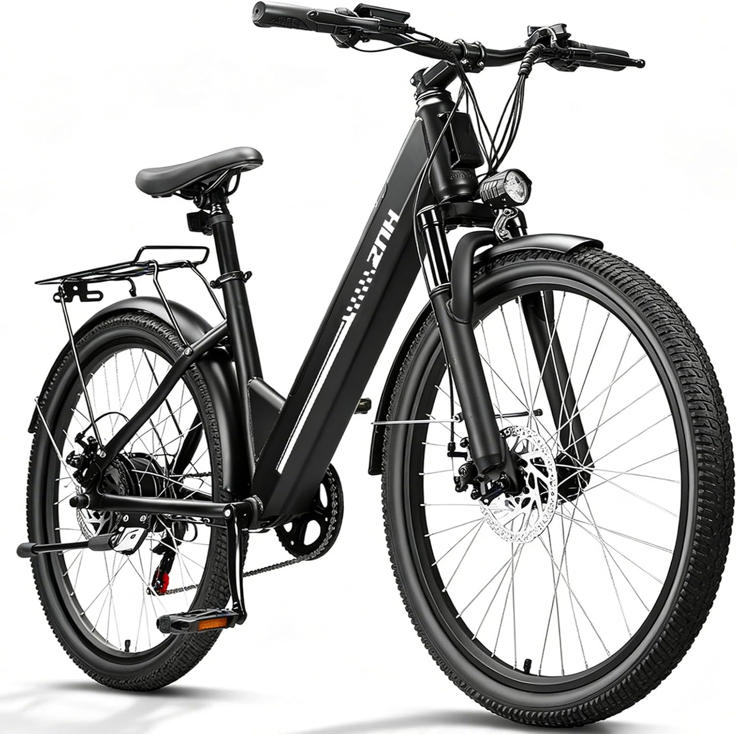 ZNH 750W Electric Bike for Adults, 48V 13Ah Removable Battery, 26' x 1.95' Fat Tire E-Bike, Up to 50 Miles, 7-Speed Shimano, Hydraulic Suspension, LCD Display, UL2849 Certified, TUV
