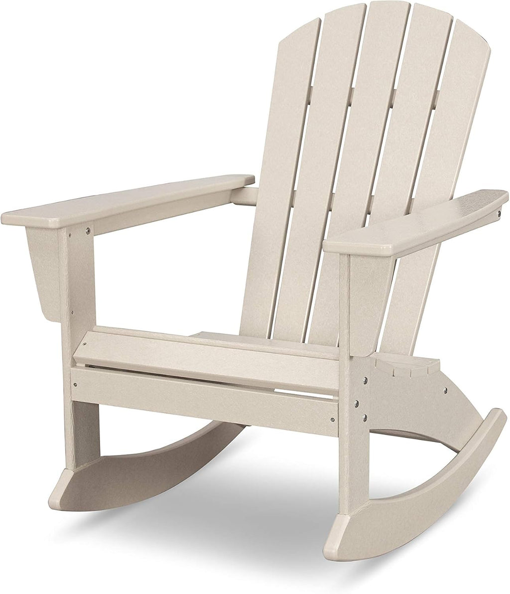 POLYWOOD® Nautical Adirondack Rocking Chair in Sand