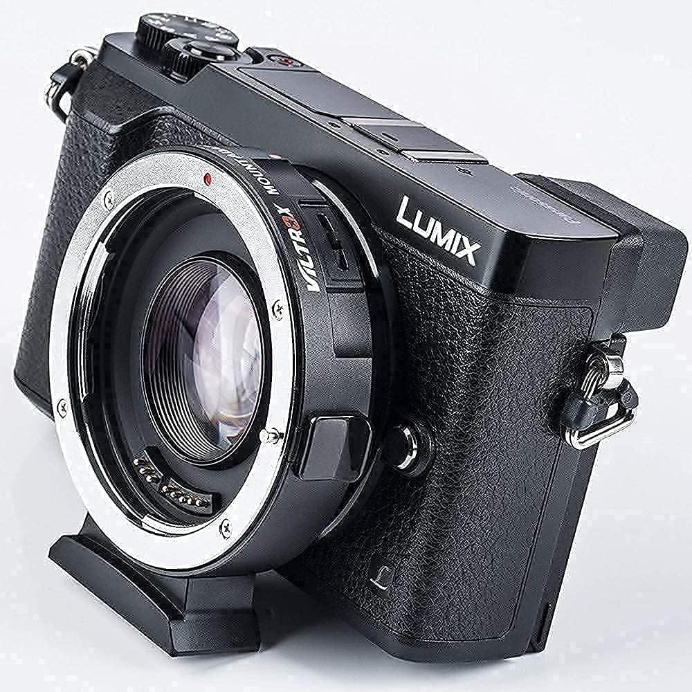 VILTROX EF-M2II Lens Adapter, EF to M4/3 Mount Auto-Focus Speed Booster Adapter for GH6 GH5M2 BMPCC 4K GH4 GH5 G100 G95 G85 OM-1 EM-1 E-M1X E-M1 iii E-M5 iii E-M10 iv E-M10 iii