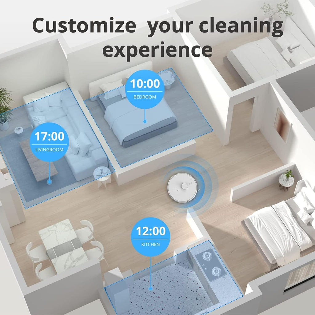 + 360 S8 Robot Vacuum and Mop Combo, LiDAR Navigation, 2700Pa Strong Suction, Compatible with Alexa, WiFi, Smart APP Control Mapping, Ideal for Carpet and Pet Hair