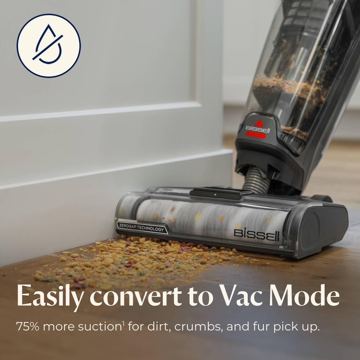 Bissell CrossWave OmniForce Edge Cordless Multi-Surface Hard Floor Cleaner Wet Dry Vacuum with Zero-Gap Edge Technology, 3930F