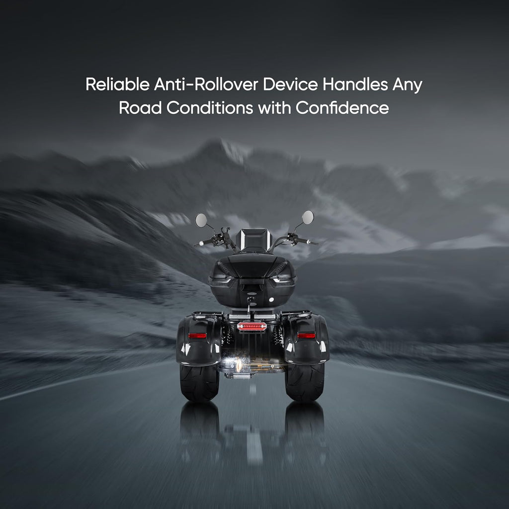 eAhora M1P 2000W Electric Tricycle for Adults & Seniors, 60V 30Ah Battery 26MPH 3-Wheel Electric Trike, 55 Miles Range Mobility Scooter with Storage Box, Hydraulic Disc Brakes, 5A Smart Charger