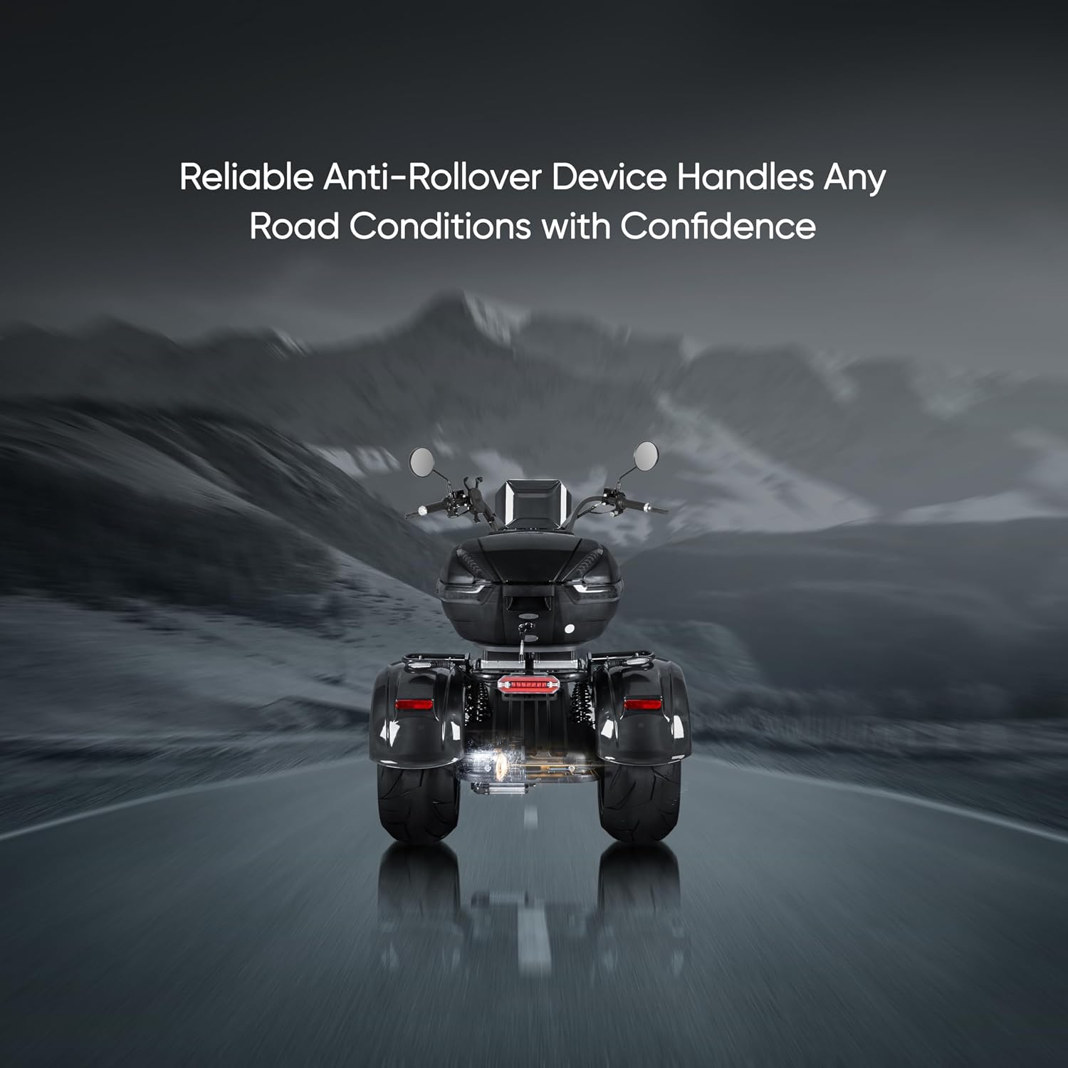eAhora M1P 2000W Electric Tricycle for Adults & Seniors, 60V 30Ah Battery 26MPH 3-Wheel Electric Trike, 55 Miles Range Mobility Scooter with Storage Box, Hydraulic Disc Brakes, 5A Smart Charger