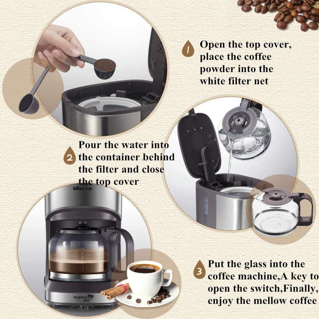 Coffee Machine Coffee Machine Mini Professional Auto Cappuccino Latte 5 Cup Coffee Maker Machine Aluminum Mocha Espresso Percolator Pot for Home Office 700Ml