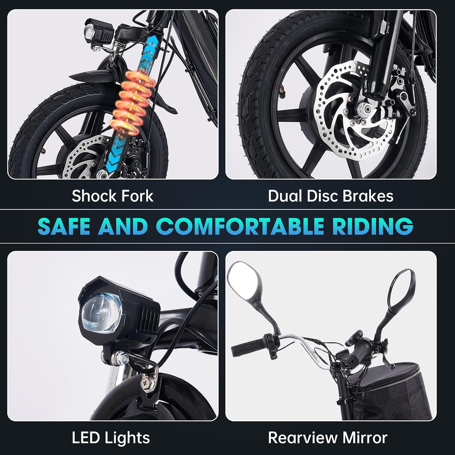 E Trike Electric Bike, 350W(Peak 500W) Brushless Motor Folding Trike, 2 Seats Ebike, 480Wh Removable Battery, Step-Thru 3 Wheel Electric Bicycle, Up to 45 Miles, Tricycle for Adults Parents