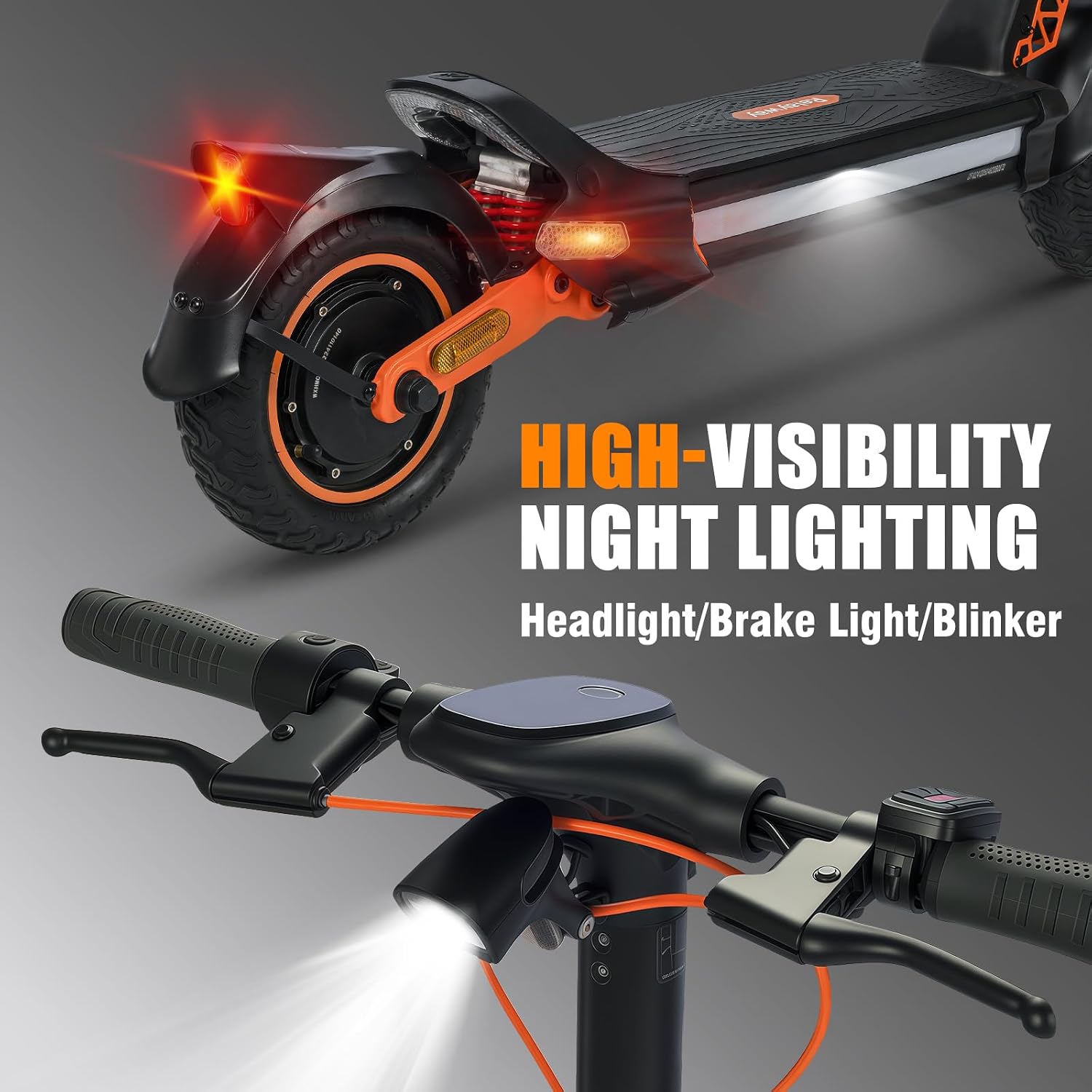 Off Road Electric Scooter Fast Speed 30 Mph, Long Range 40-50 Miles, 300+ lb Capacity