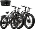 2026 Dual Motor Electric Bike for Adults AWD 5000W/3000W Peak 40 MPH/30 MPH E Dirt Bike, 52V/48V Removable Battery 65/80/150 Miles Max Long Range with Full Suspension 26' Fat Tires Mountain Bike