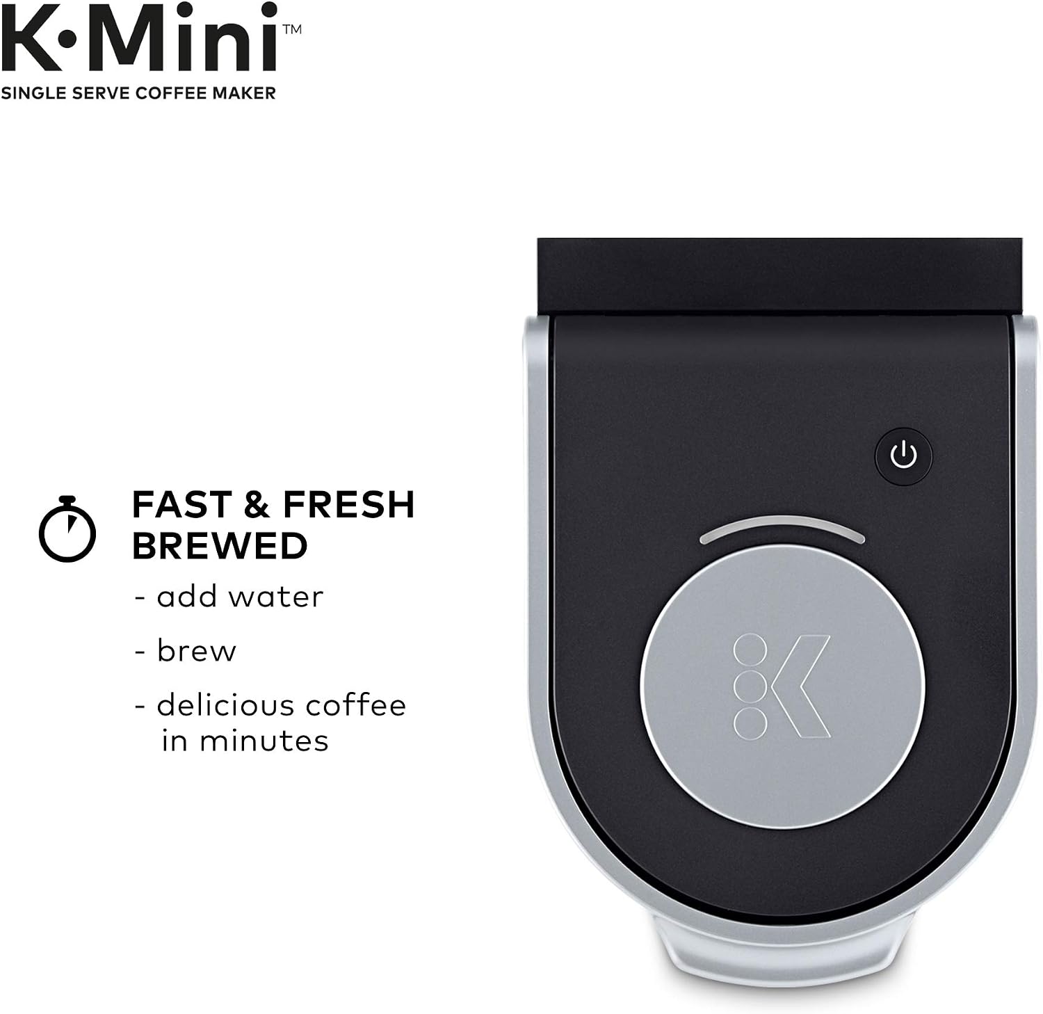 Keurig K-Mini Coffee Maker, Single Serve K-Cup Pod Coffee Brewer, 6 to 12 Oz. Brew Sizes, Black (Renewed)