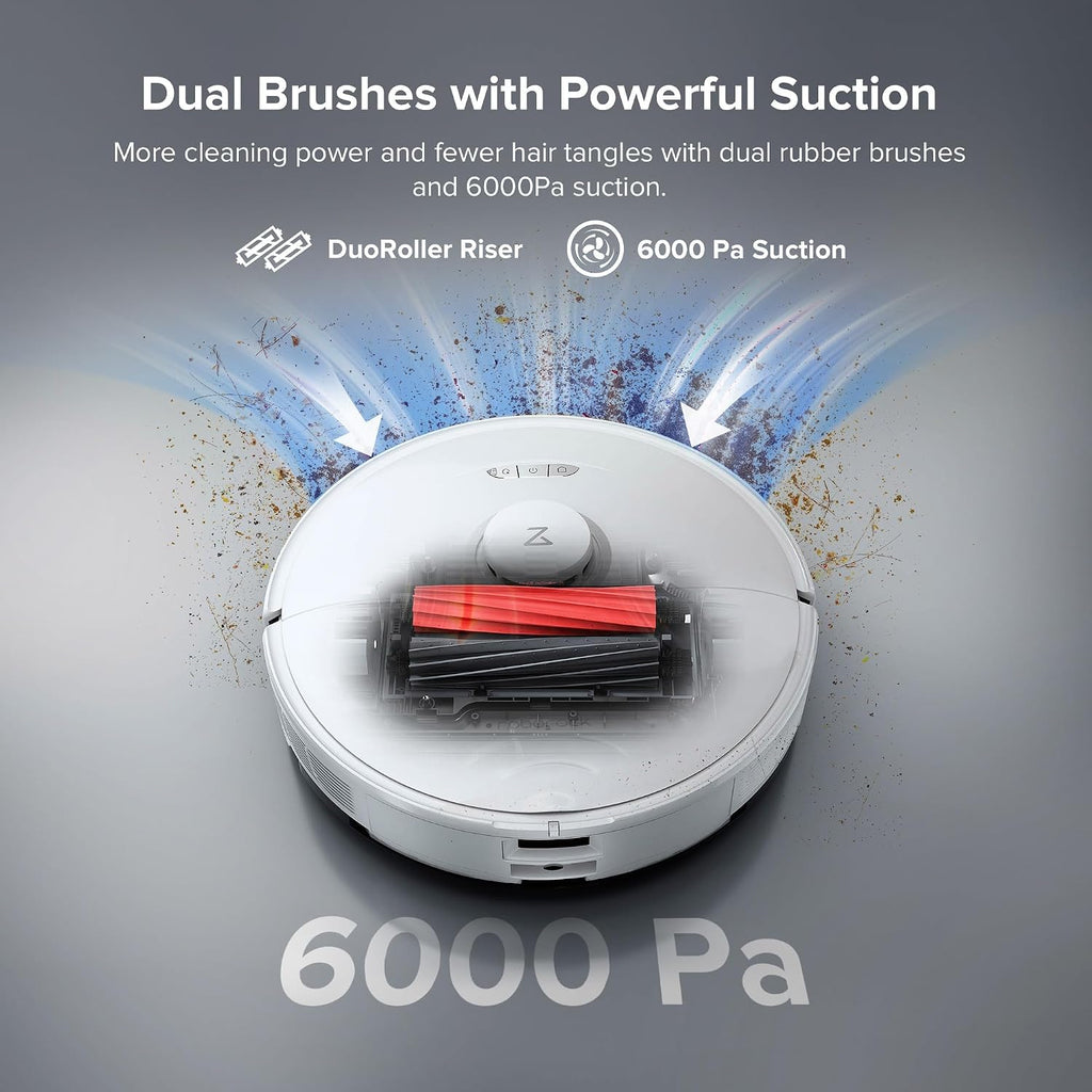 roborock S8 Pro Ultra Robot Vacuum and Mop, Auto-Drying, Self-Washing, Liftable Dual Brush & Sonic Mop, 6000Pa Suction, Self-Refilling, Self-Emptying, Obstacle Avoidance, White (Renewed)