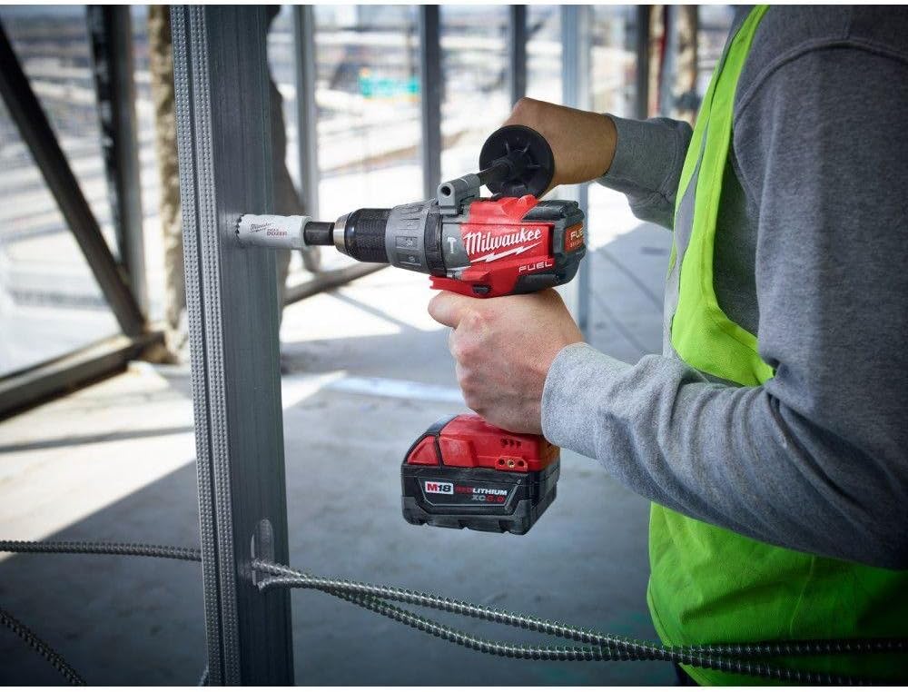 Milwaukee M18 FUEL 18-Volt Lithium-Ion Brushless 1/2 in. Hammer Drill/Driver XC Kit | Hardware Power Tools for Your Construction or Jobsite Needs