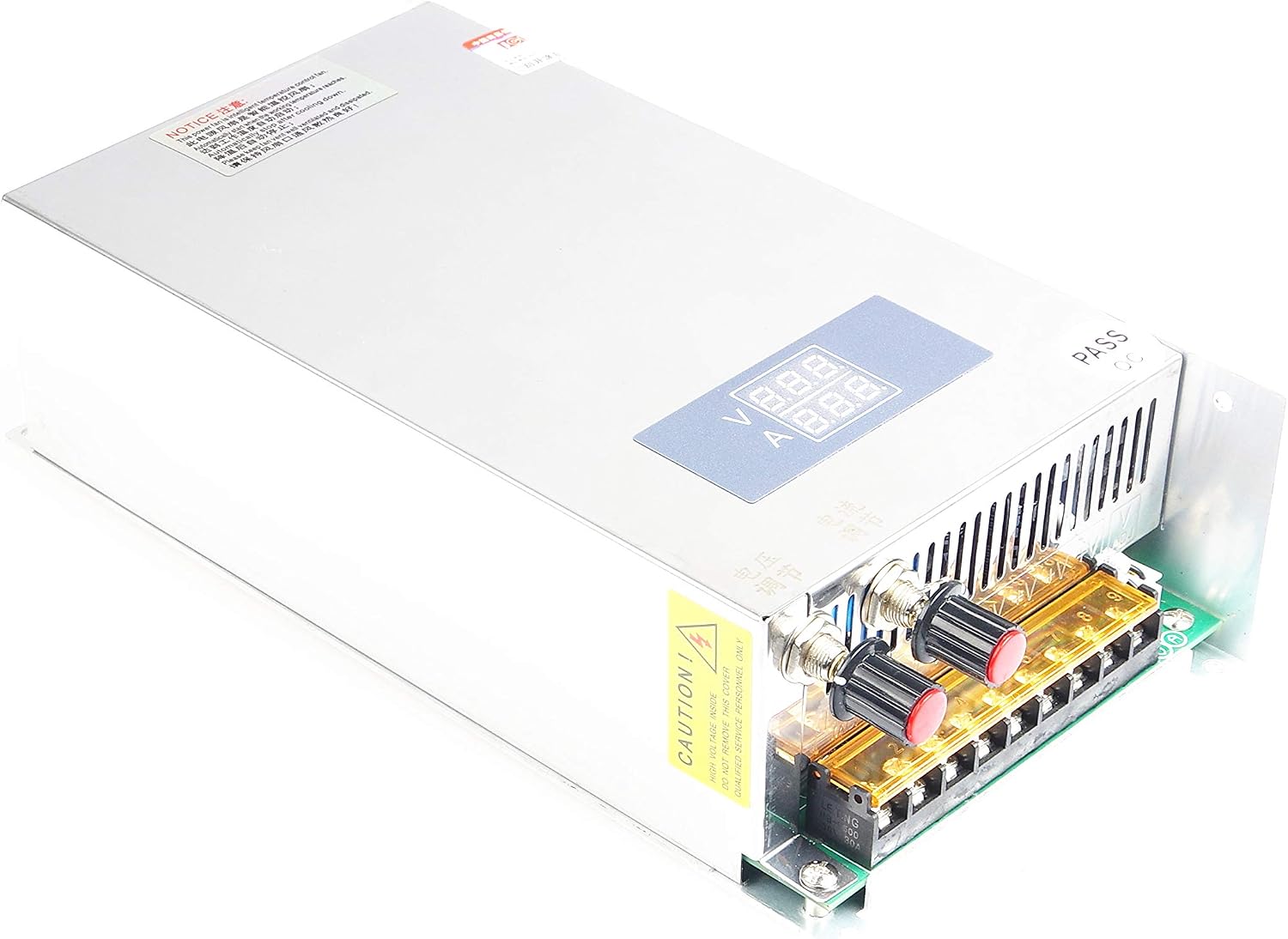 Adjustable DC Power Voltage Converter AC 110V to DC 0-60V 0-17A Module 60V 17A Switching Power Supply Digital Display 1000W Voltage Regulator Built in Cooling Fan (0-60V 0-17A)