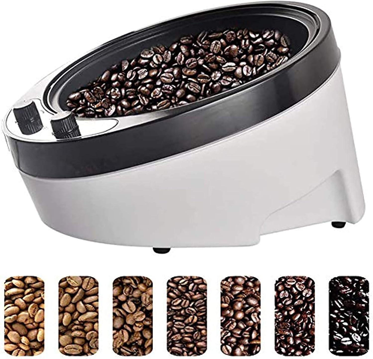 Coffee Machine 1800W Coffee Bean Roaster, Bevel Design Coffee Roaster with Temperature Adjustment Cereal Coffee Machine Suitable Household Baking High Capacity 800G