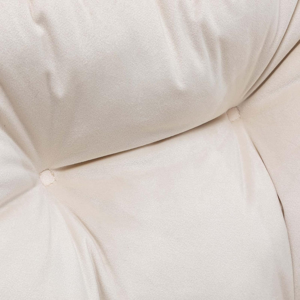 SyyBhb Glider Rocker Replacement Cushions with Storage Pocket, 5PCS, Soft Velvet Thickened, Washable Nonslip, Universal for Use in Glider Rocking Chair, Beige