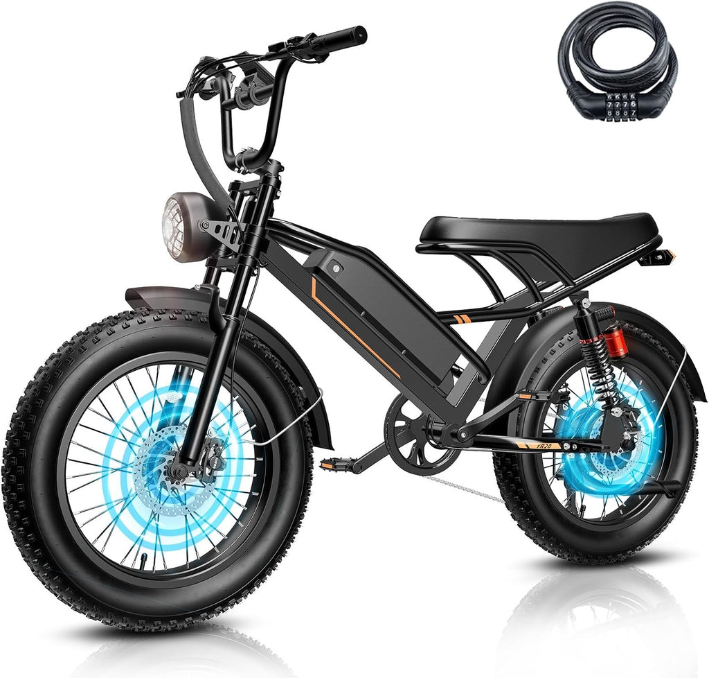 Jasion 3000W Electric Bike for Adults,Electric Dirt Ebike 80 Miles Range,Moped Style E Bike 32 MPH,20'*4 Fat Tire Off Road Bike with Cruise Control,Dual Suspension E Motorcycle,with Footrest