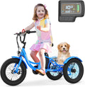 LILYPELLE Electric Tricycle for Youth, 250W Aluminum Frame Electric Tricycle Etrike, 16IN 3 Wheels Electric Bicycle Bikes, 3.0 Fat Tire Electric Trike with Removable Battery and Rear Basket