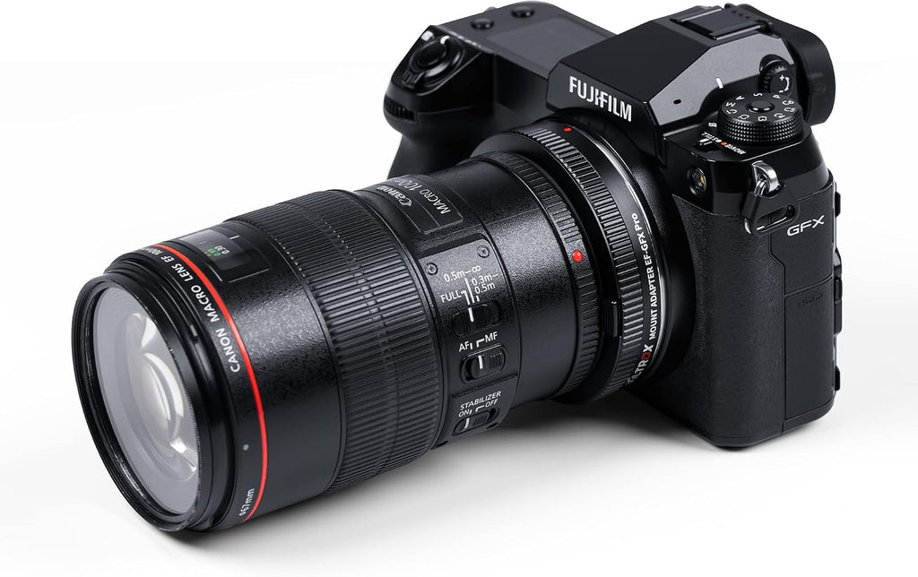 VILTROX EF-GFX Pro Auto Focus Lens Mount Adapter with Manual Aperture Ring for Canon EOS EF/EF-S Lens to Fujifilm G-Mount GFX Camera 100/100S/50S/50R
