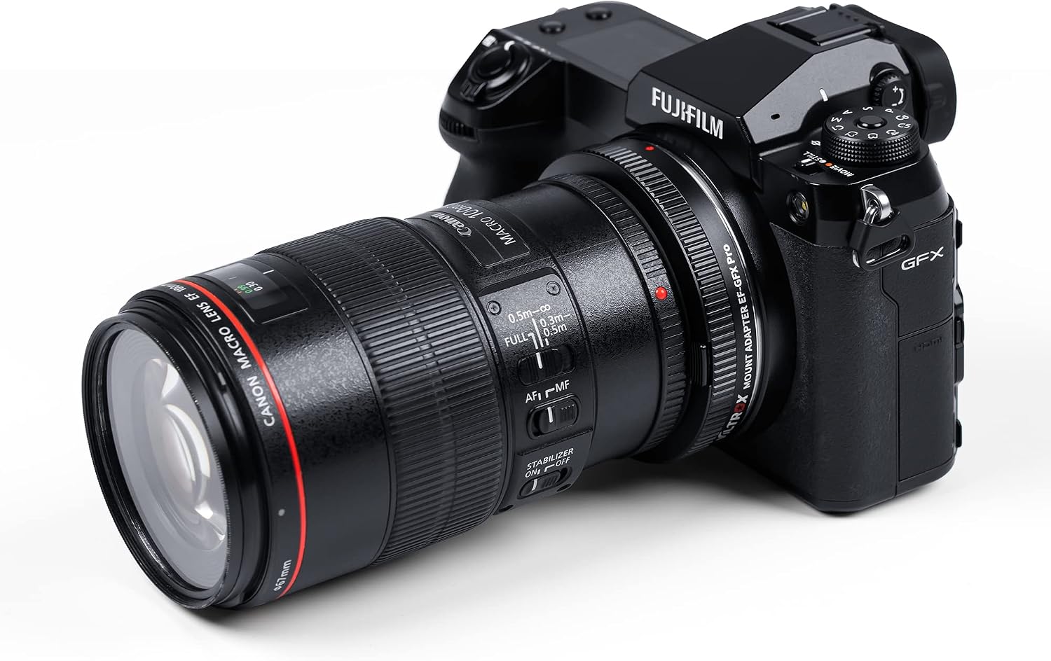VILTROX EF-GFX Pro Auto Focus Lens Mount Adapter with Manual Aperture Ring for Canon EOS EF/EF-S Lens to Fujifilm G-Mount GFX Camera 100/100S/50S/50R
