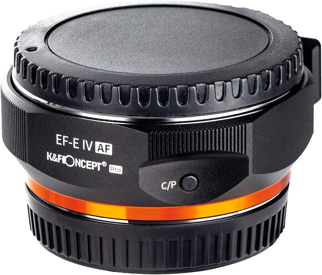 EF/EF-S to E Electronic Lens Adapter, K&F CONCEPT Auto Focus EF EF-S Mount Lens Mount Adapter Ring Compatible with Sony E Mount Cameras
