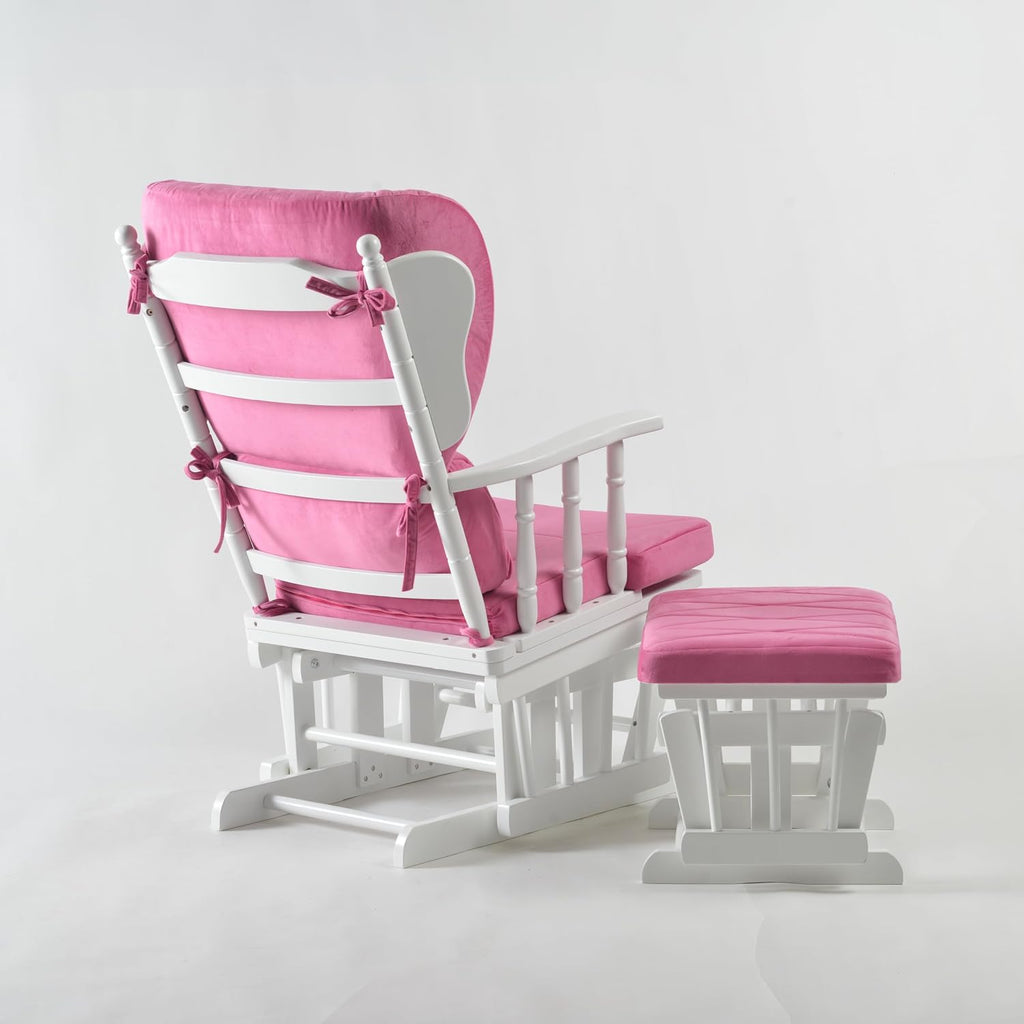 Comfort Deluxe Glider Chair and Ottoman Set (Pink)