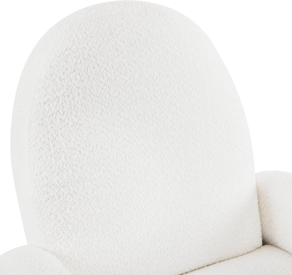 GDFStudio Swivel Glider Recliner Chair Nursery Rocker Recliner Chair with Boucle Upholstered High Back Single Seat Sofa Chair with Deep Seat Manual Nursing Reclining for Living Room, Beige