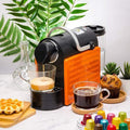 Coffee Machines Fully Automatic Coffee Machine Espresso Machine Home Office One-Button Start 37x13x22cm (Orange)