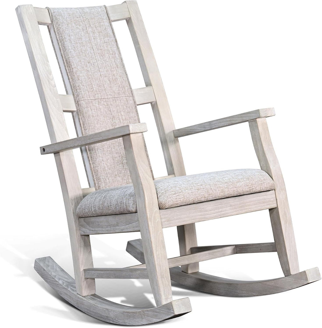 Sunny Designs Mara Modern Wood Rocker Chair with Cushion