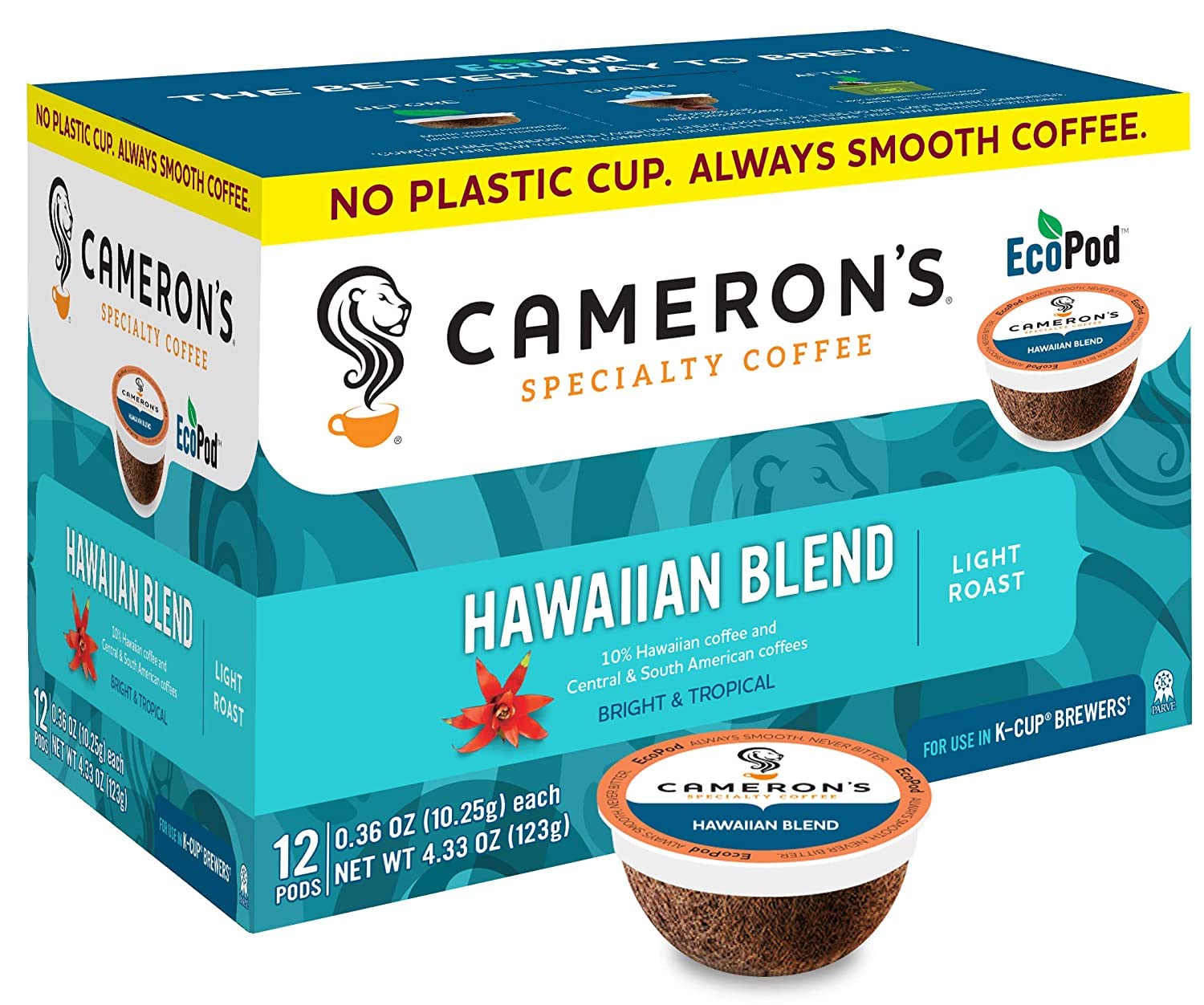 Cameron's Coffee Single Serve Pods, Hawaiian Coffee Blend, 24 Count (Pack of 4)