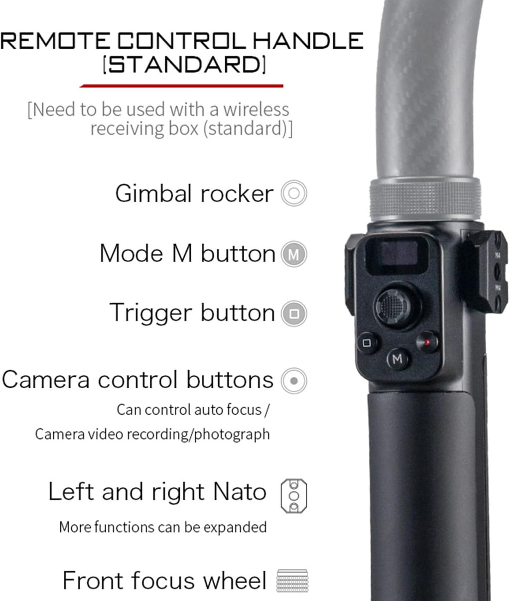 Tilta Advanced Ring Grip Compatible with DJI RS2, RS3 Pro, RS4, RS4 Pro, RS5 | Wireless Focus & Gimbal Control | Multi Power Support