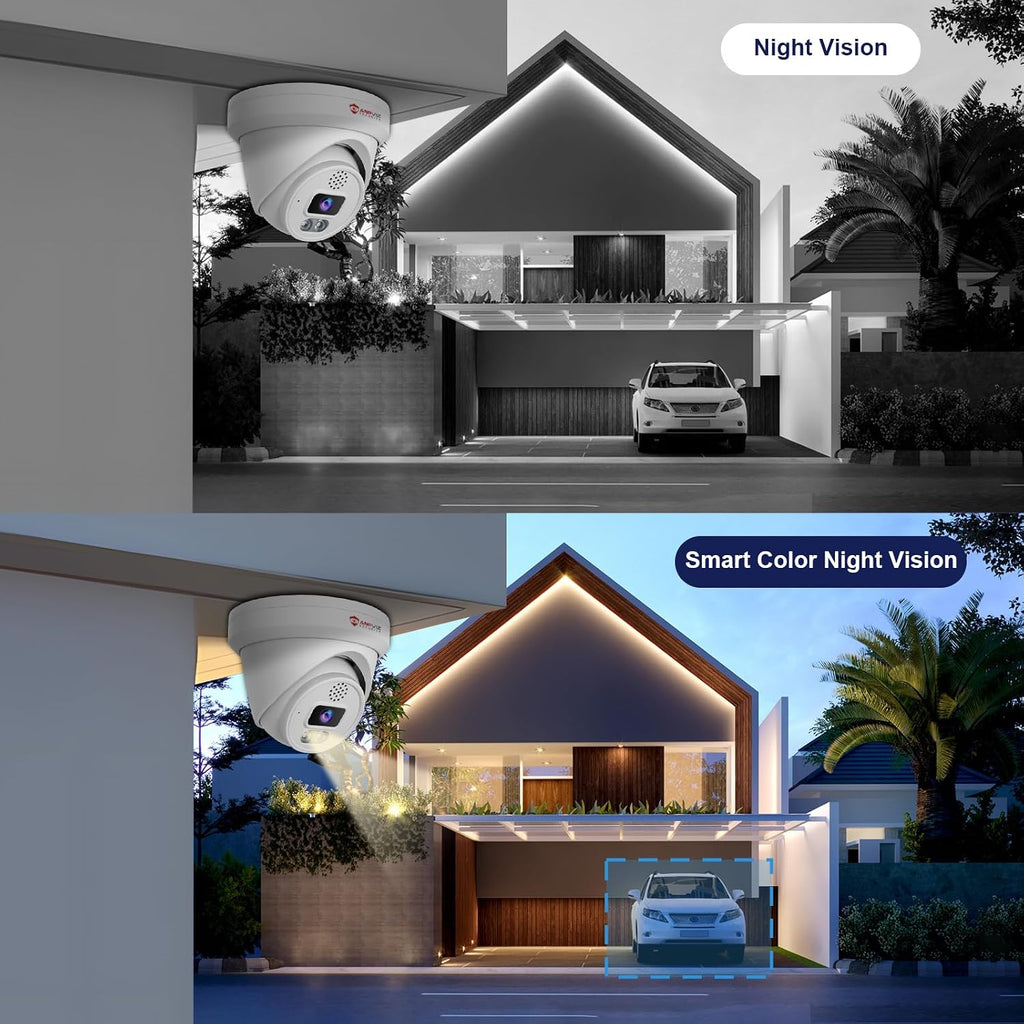 Two-Way Audio, Anpviz 16CH PoE Security Camera System, AI Human Vehicle Detection, 16PCS Wired 6MP PoE IP Cameras for Business Home, 12MP 16CH NVR Pre-Installed 4TB HDD for 24-7 Recording, NDAA