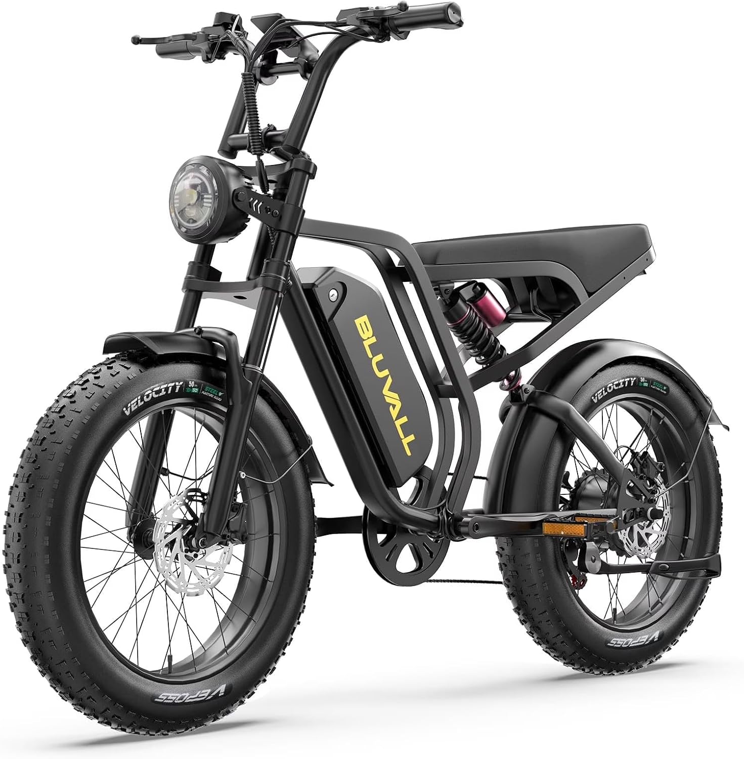 Electric Bike for Adults, 1500W 35MPH 52V, 20AH Battery Ebike, Max 40-60 Miles Electric Motorcycle, 20' Fat Tire Dirt Bike,7-Speed