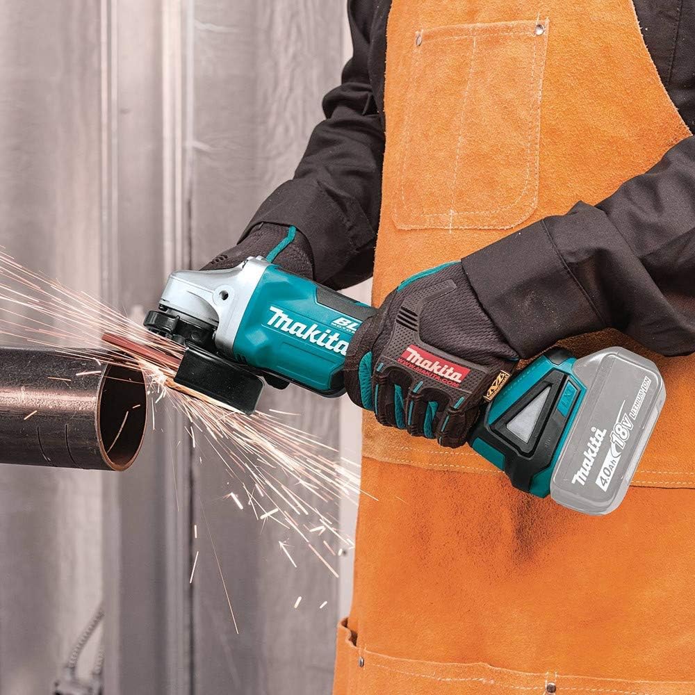 Makita XAG11Z 18V LXT® Lithium-Ion Brushless Cordless 4-1/2' / 5' Paddle Switch Cut-Off/Angle Grinder, with Electric Brake, Tool Only