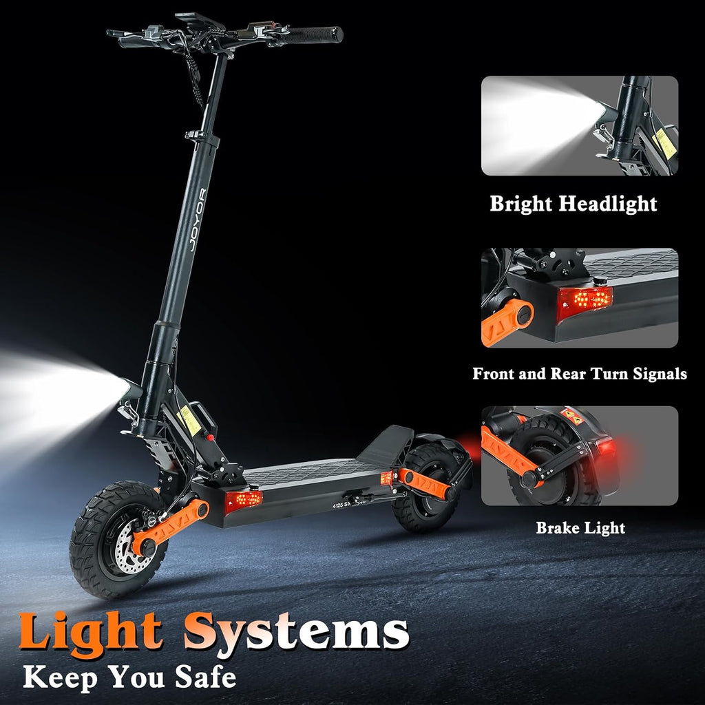Fast Electric Scooter Adults, 1200W/5600W Off Road E Scooter, 35/50 Miles Long Range, 35/50 MPH Top Speed, 10/11' Tires, Foldable Kick Scooter for Adults and Teens with Dual Suspension